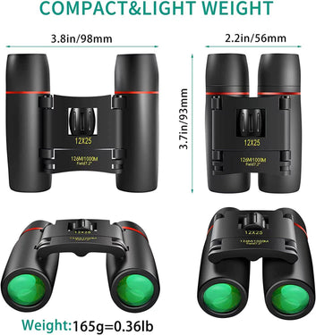 Humibox 12X25 Small Pocket Binoculars